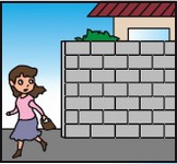 街中での避難