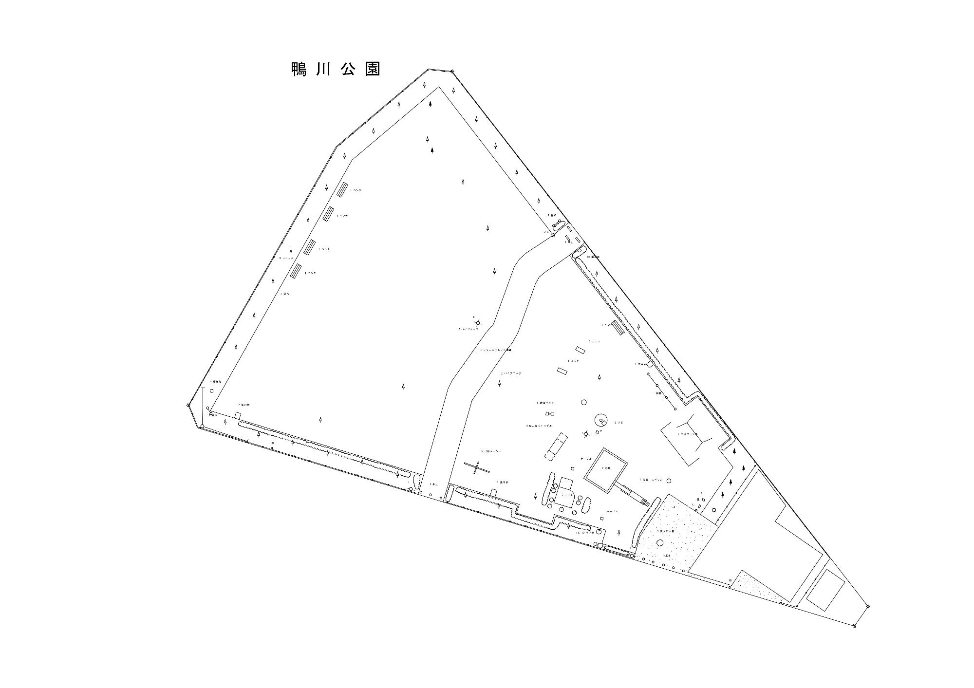 鴨川公園平面図