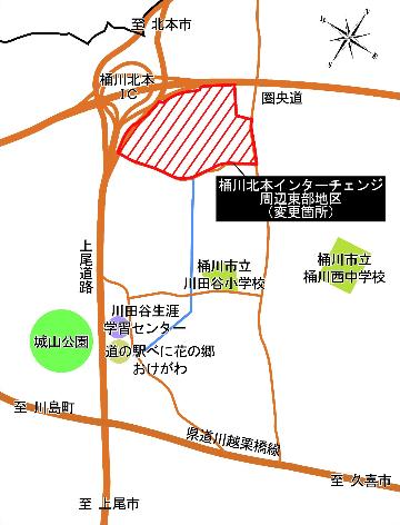 変更対象地区の位置
