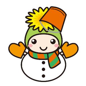 オケちゃん年賀はがき「雪だるま」