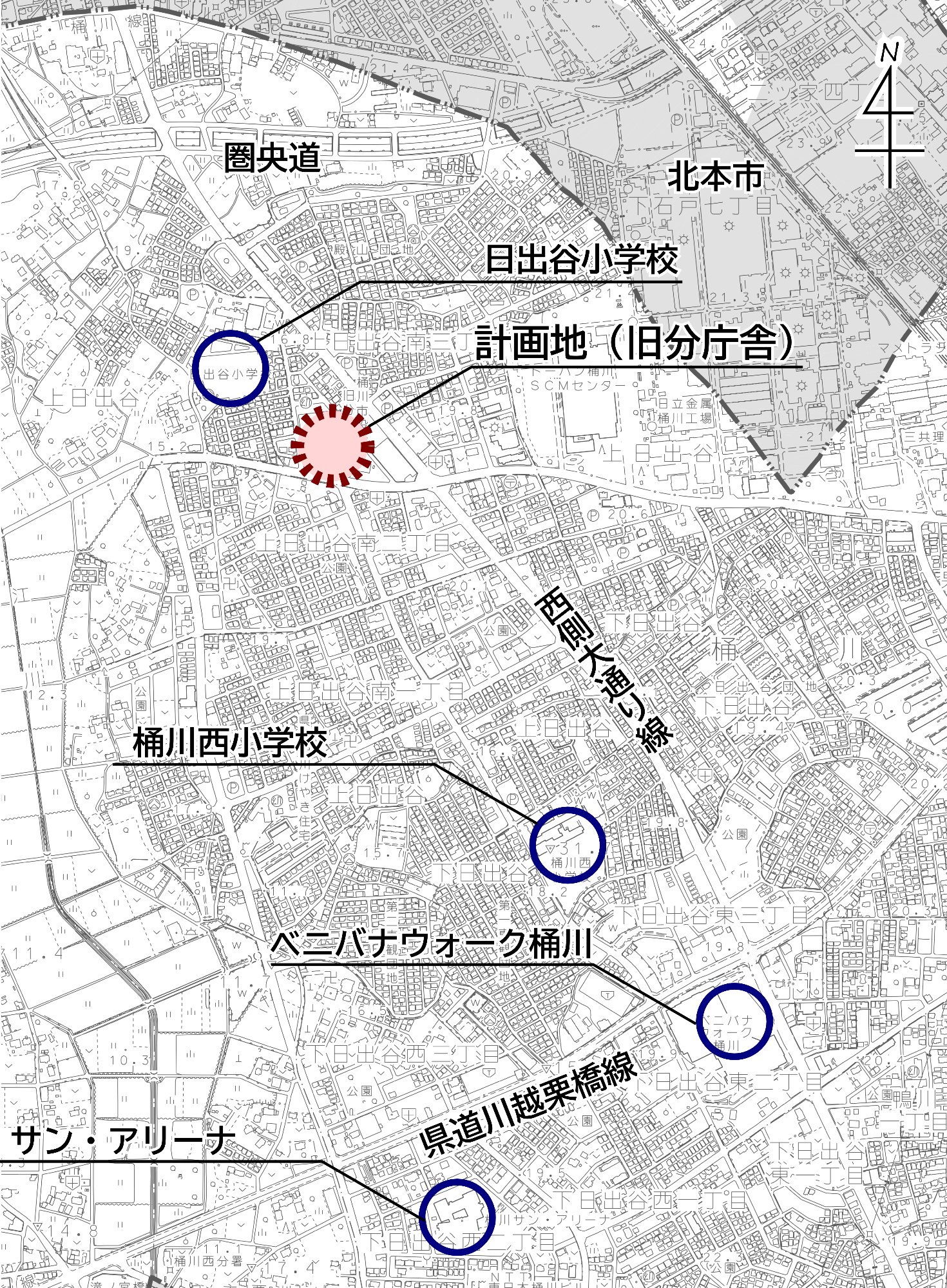 日出谷地区広域図