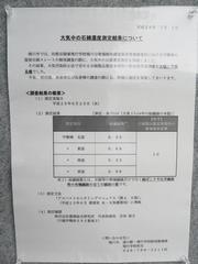 大気中の石綿濃度測定結果の写真