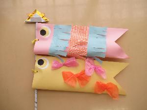 4歳児こいのぼり制作