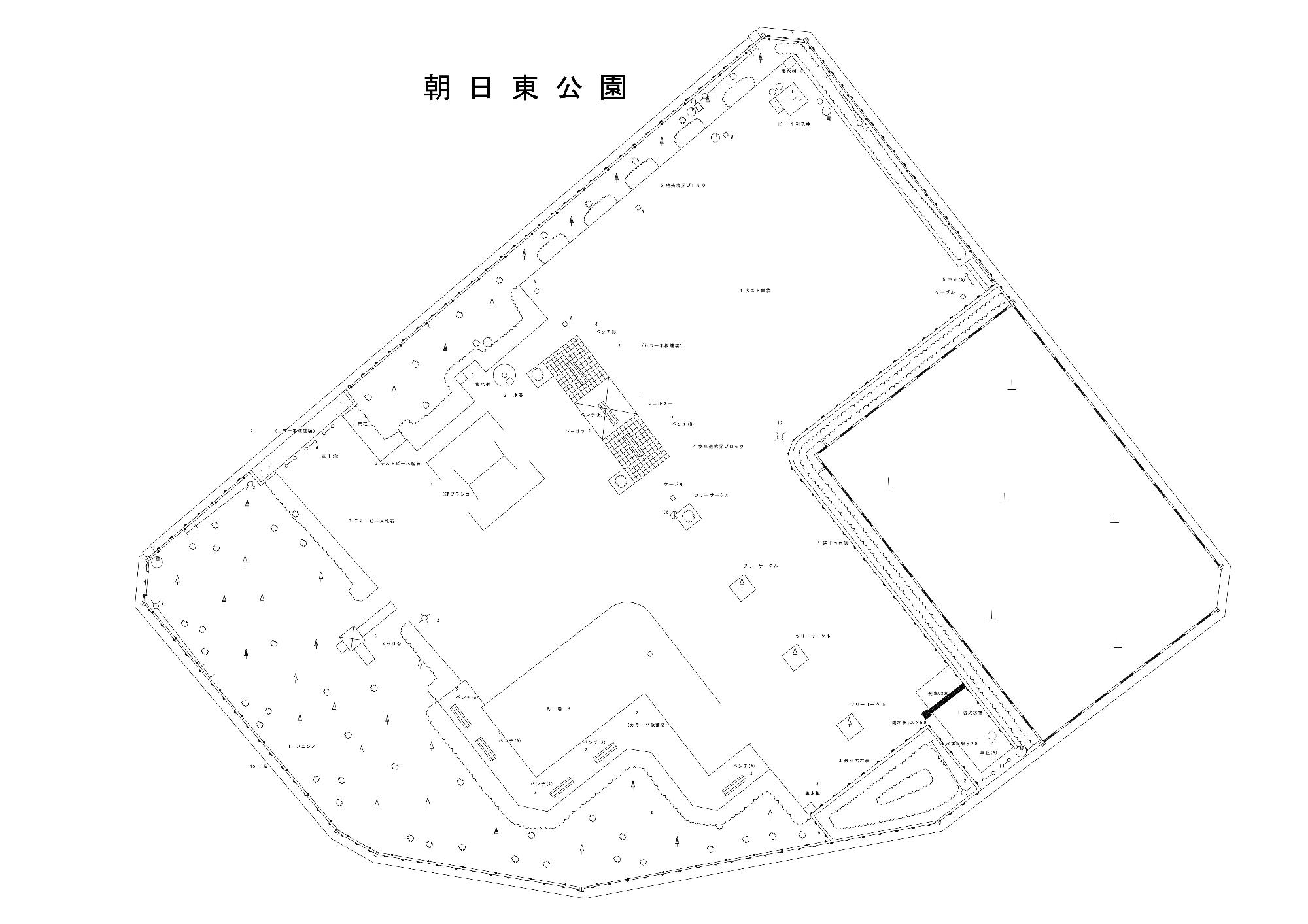 朝日東公園平面図