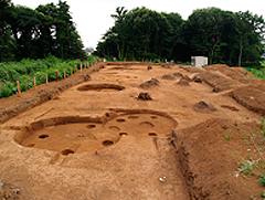 ふじま山遺跡の発掘現場