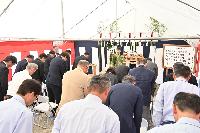 埼玉県央広域消防本部桶川消防西分署の新築移転工事の起工式様子の写真。