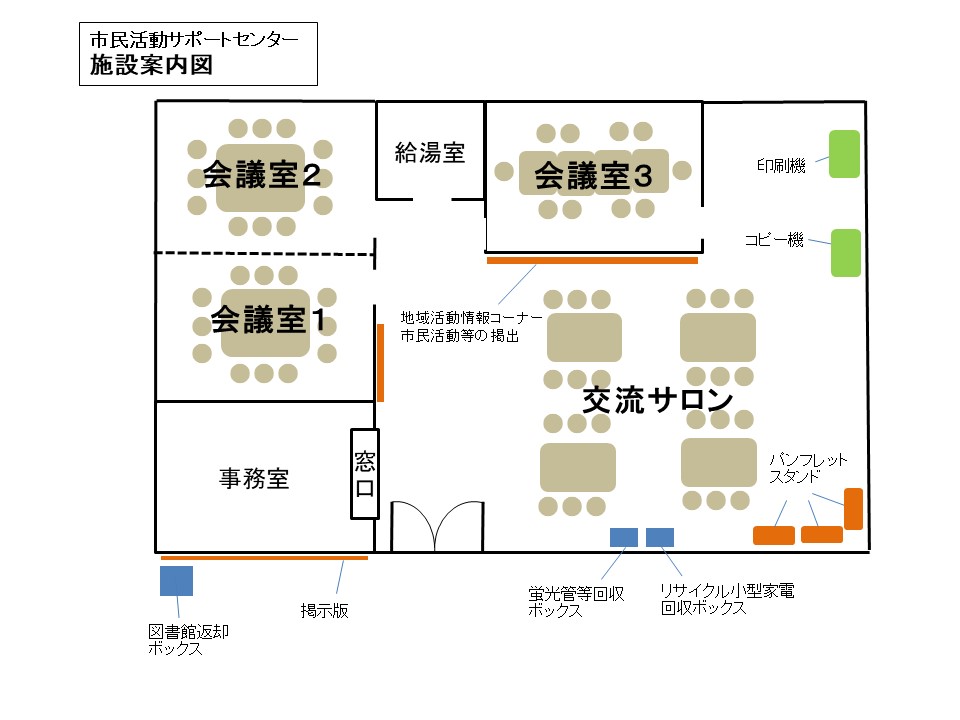 市民活動サポートセンター哀切案内図